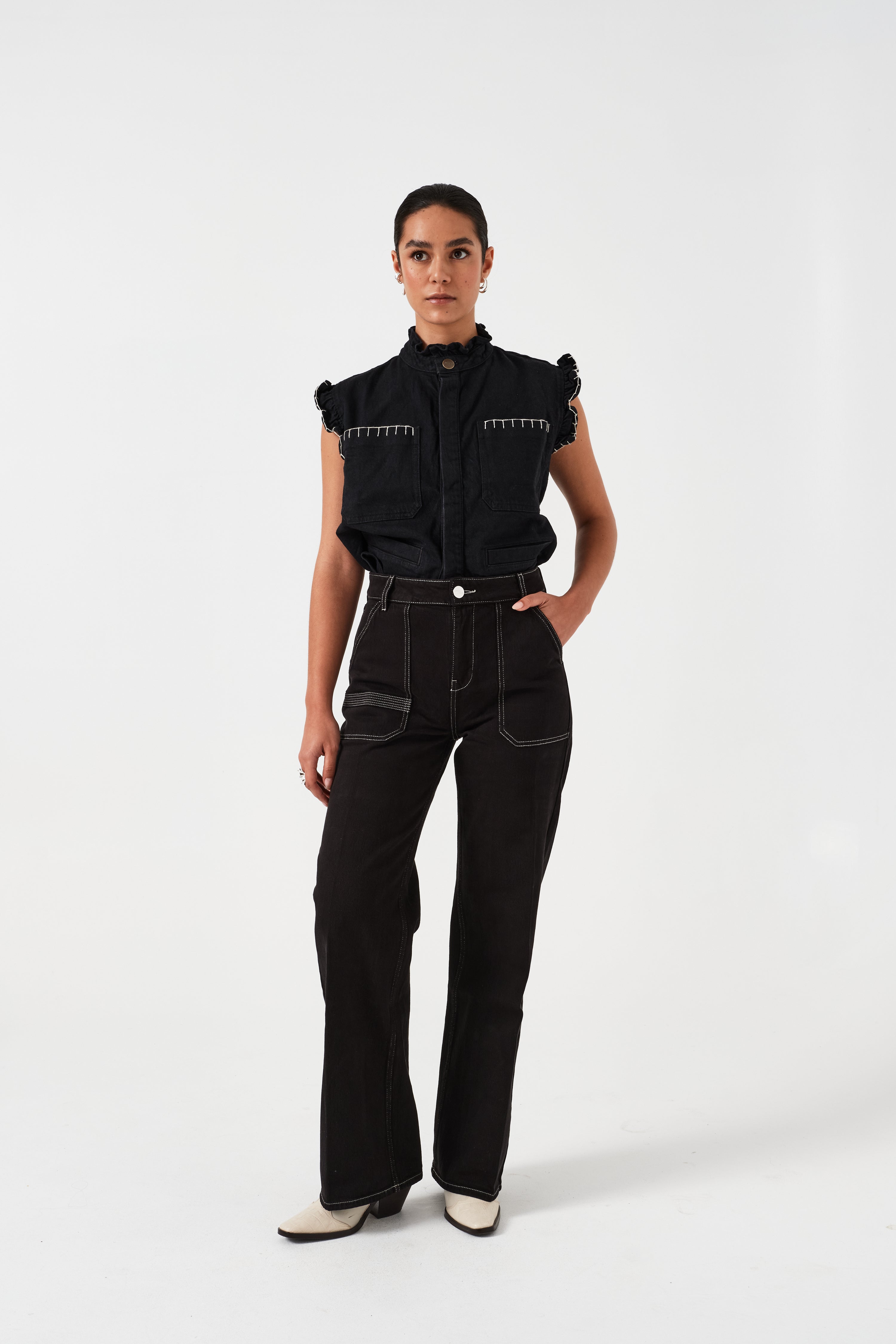 Pablo Waistcoat in Vintage Black - seventy + mochi