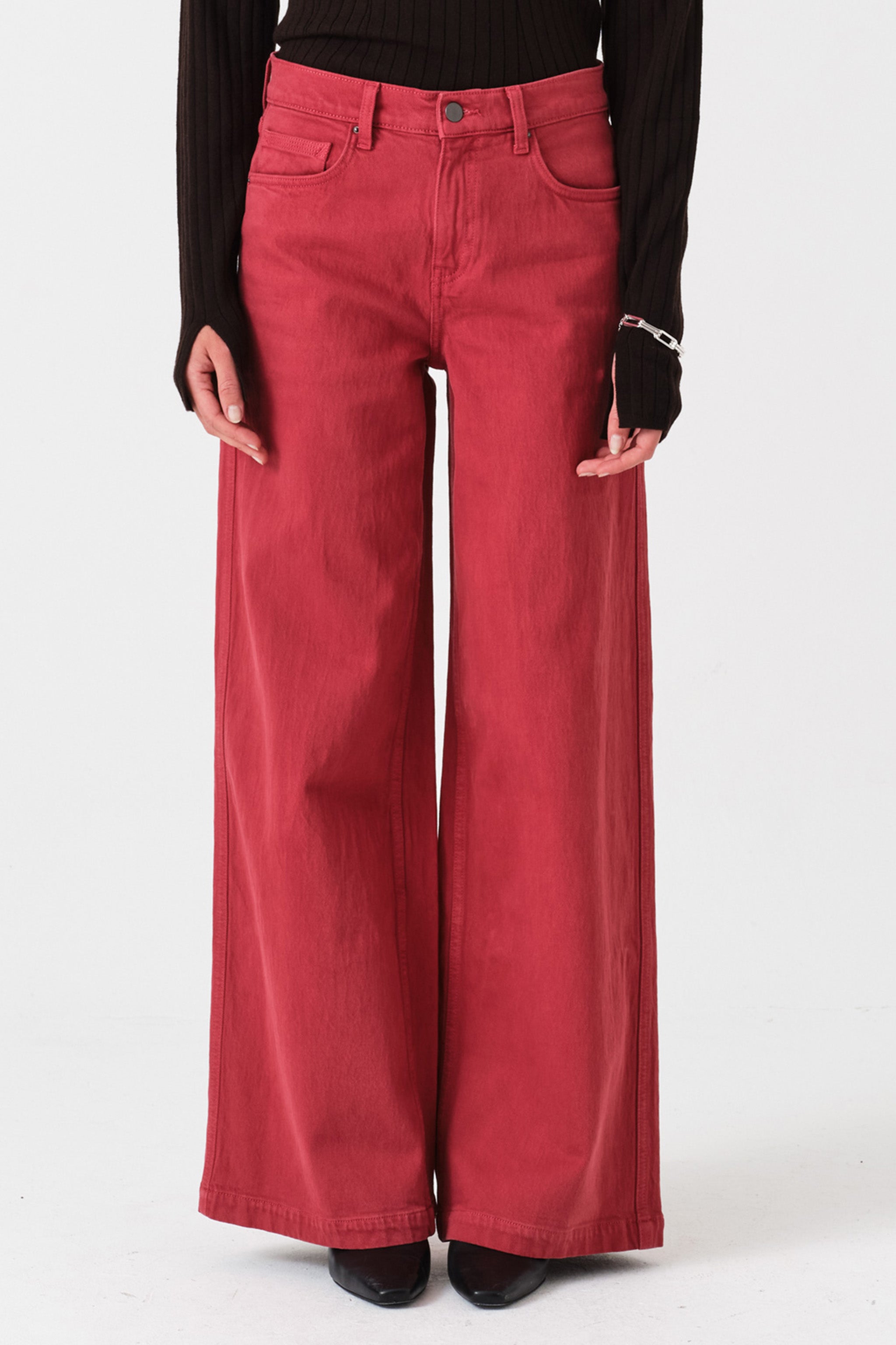Bay Wide Leg Jean in Faded Rose
