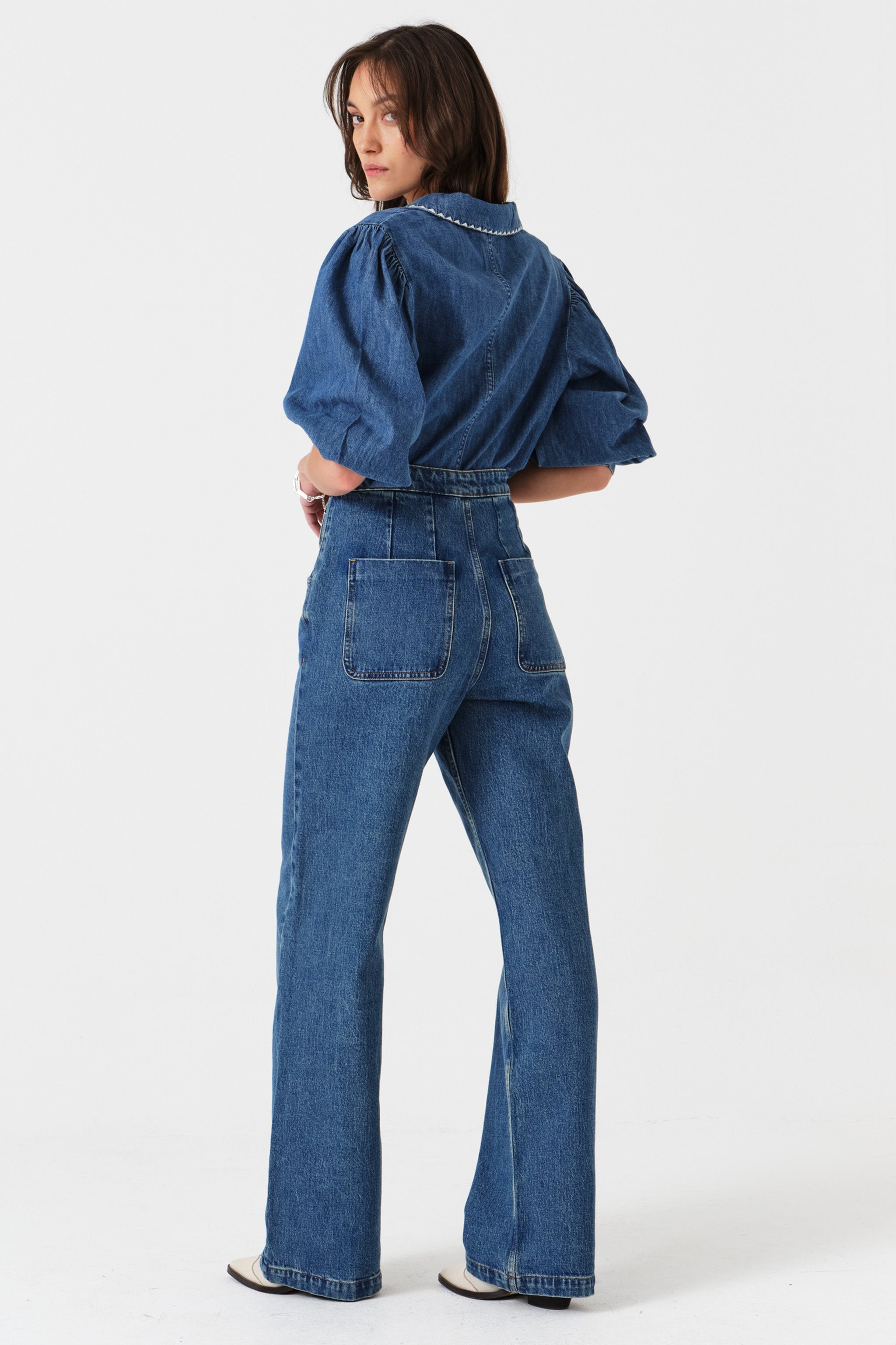 Margot High-Rise Flare Jean in Pasadena