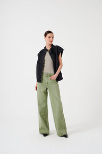Gracie Low Rise Jean in Vintage Moss