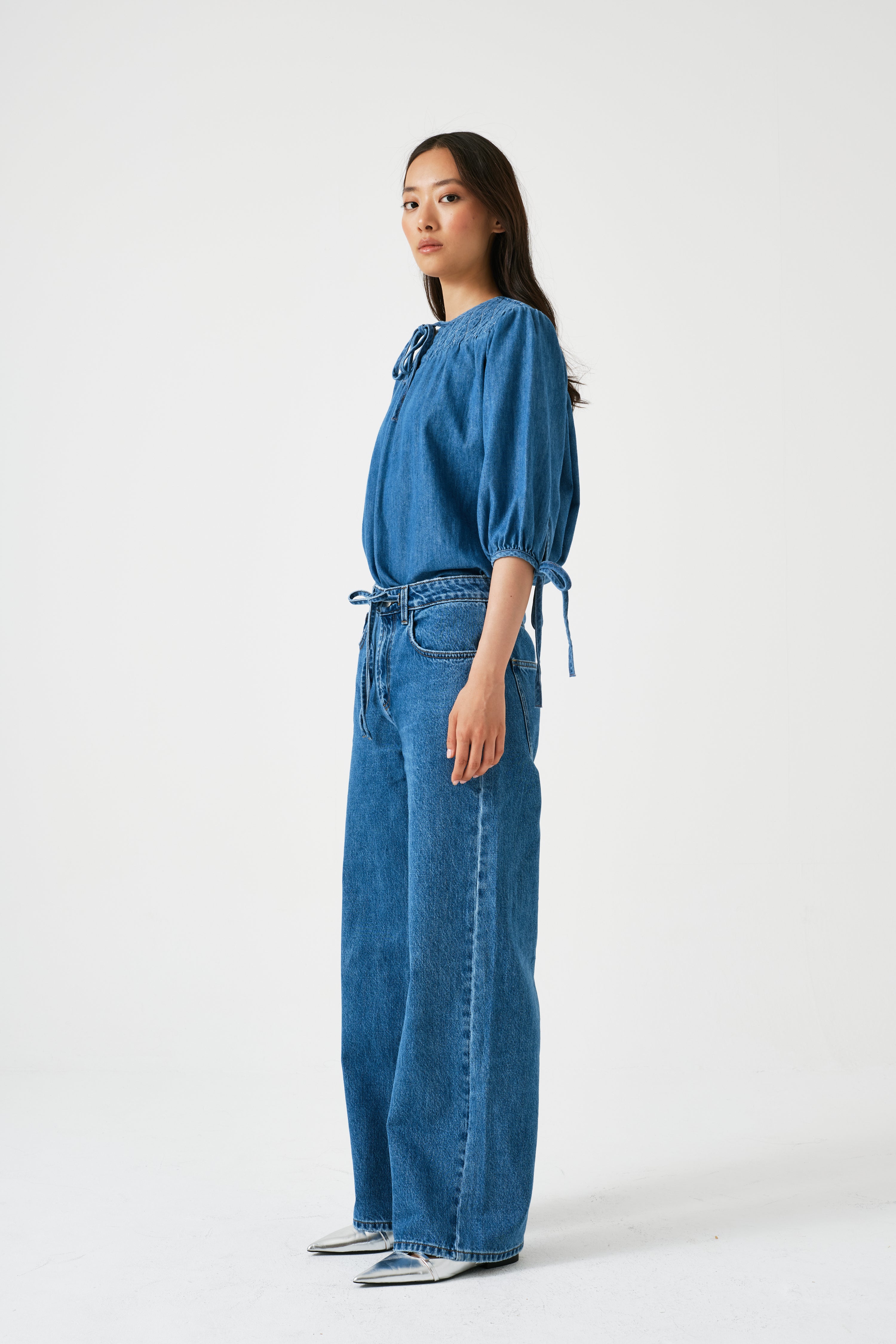 Clio Short Sleeve Blouse in Summer Vintage