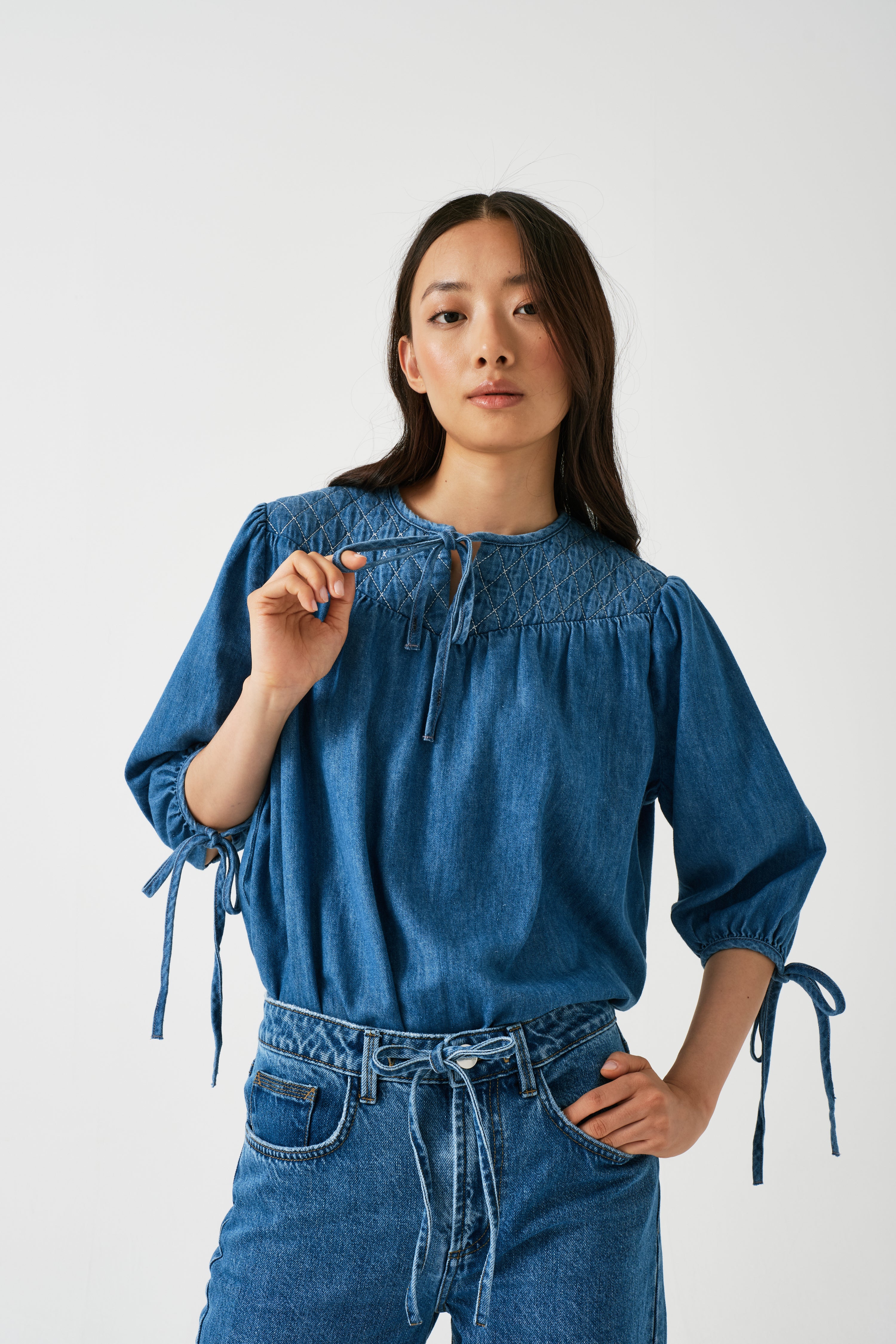 Clio Short Sleeve Blouse in Summer Vintage