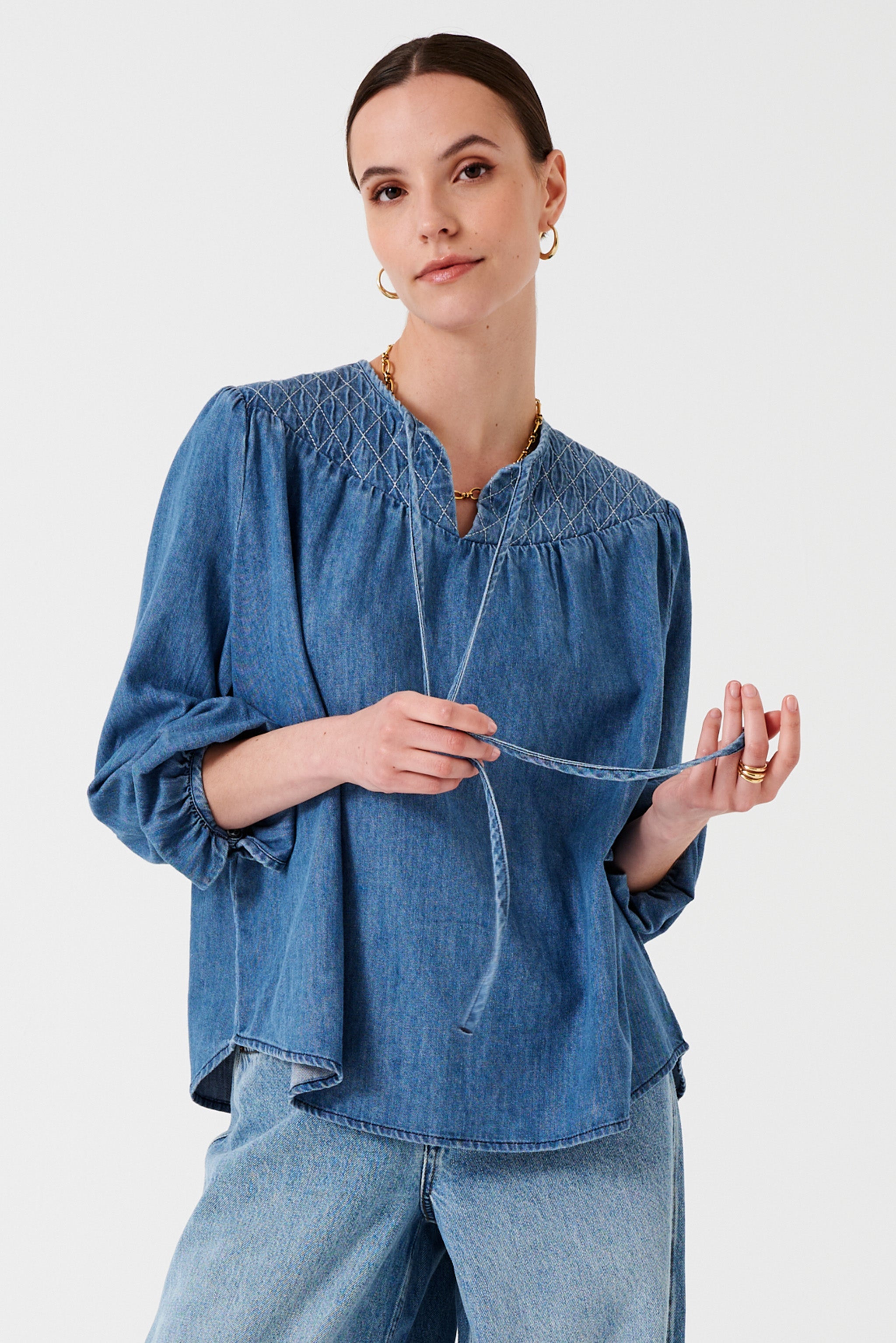 Clio Blouse in Mid Vintage - seventy + mochi