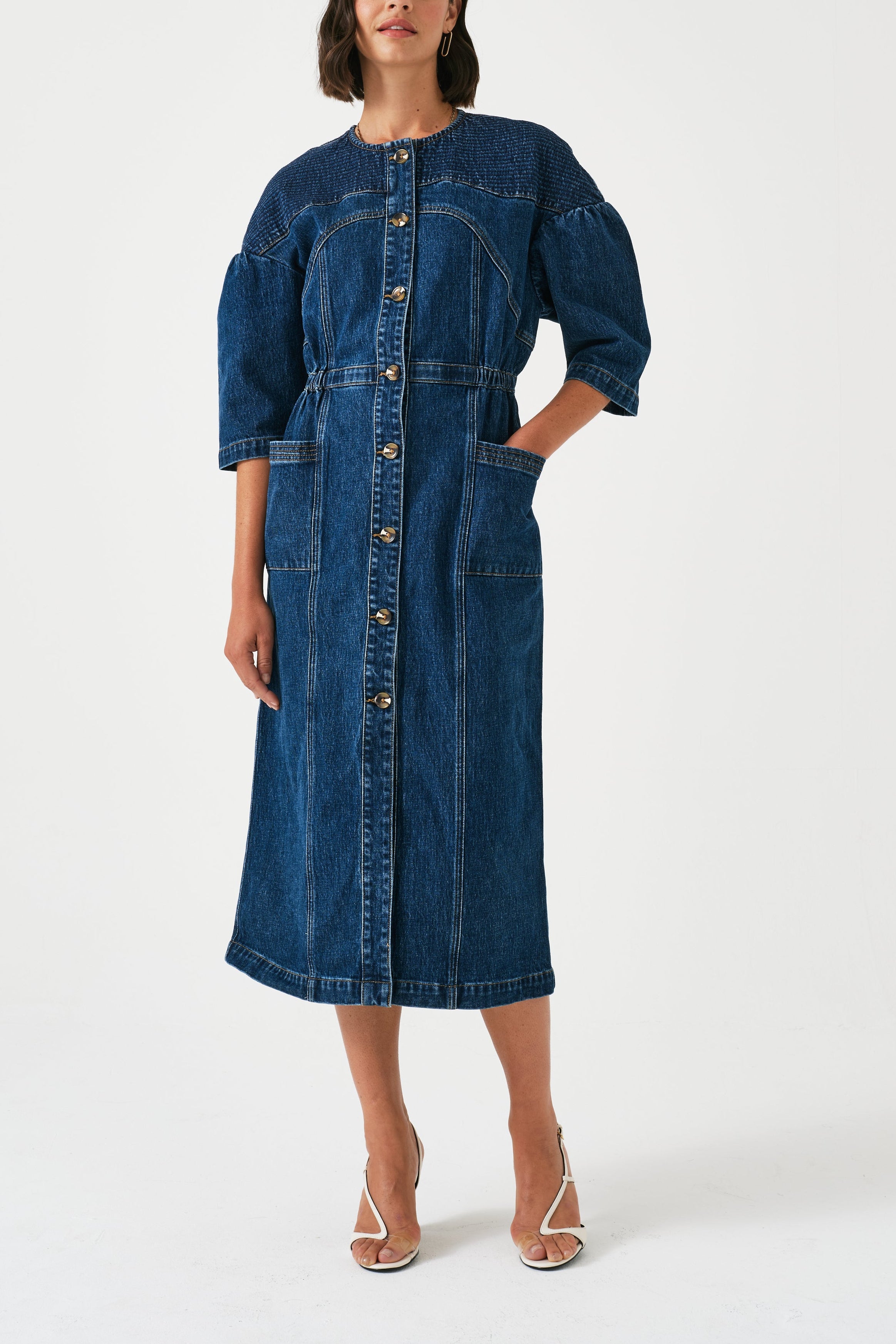 Zaha Midi Dress in Idaho - seventy + mochi