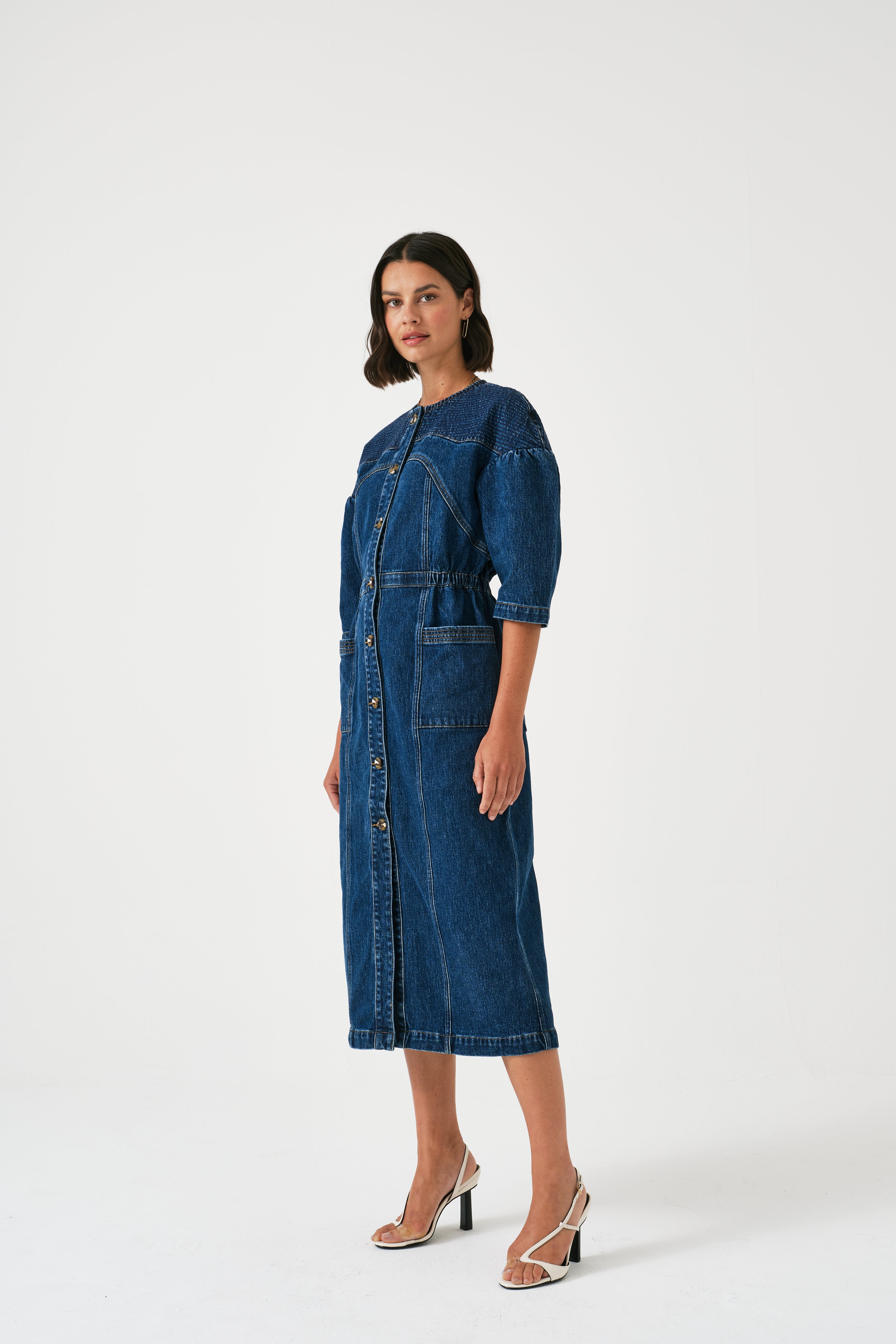 Zaha Midi Dress in Idaho - seventy + mochi