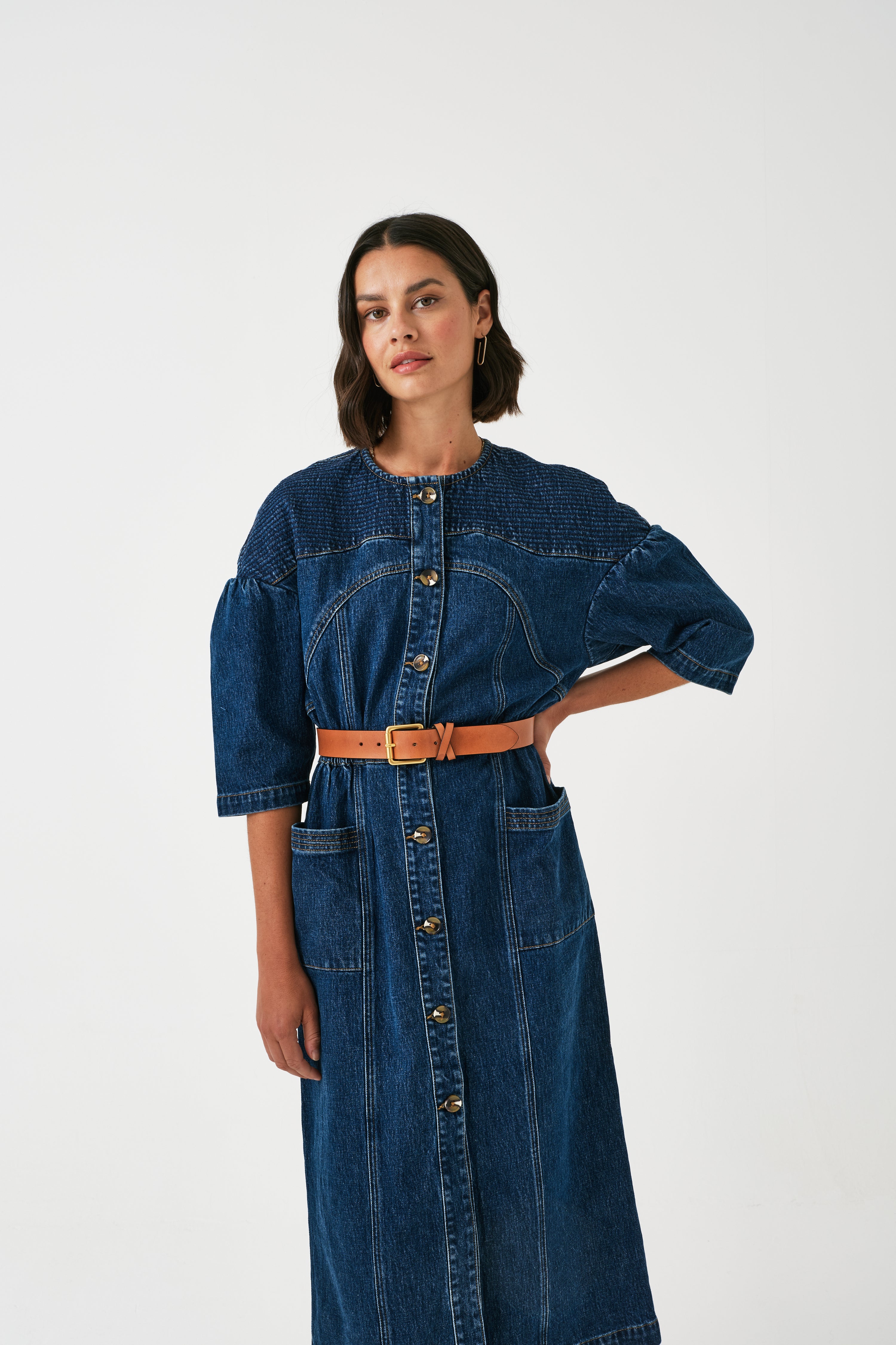 Zaha Midi Dress in Idaho - seventy + mochi