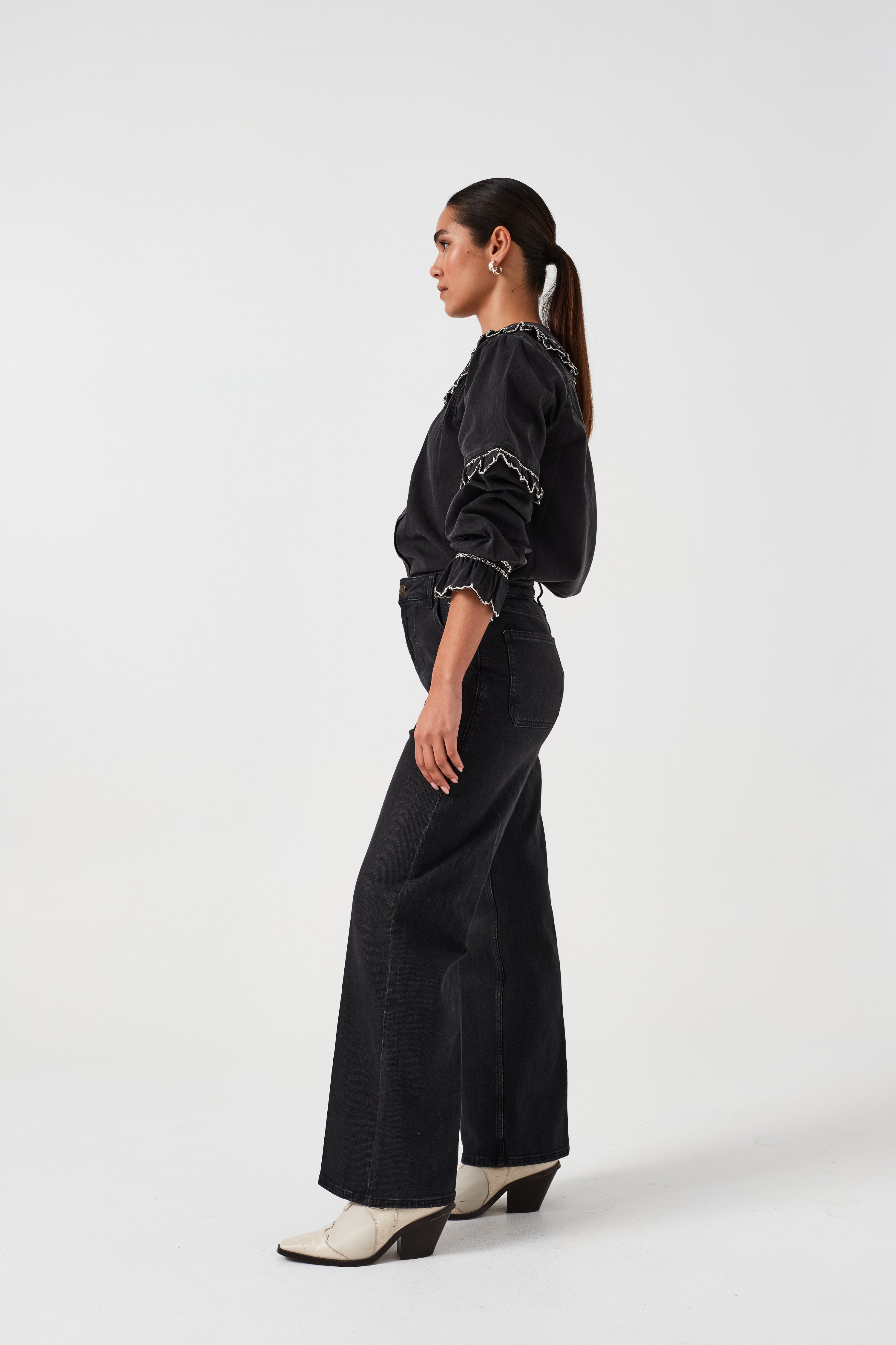 Elodie Full Length Jean in Vintage Black - seventy + mochi