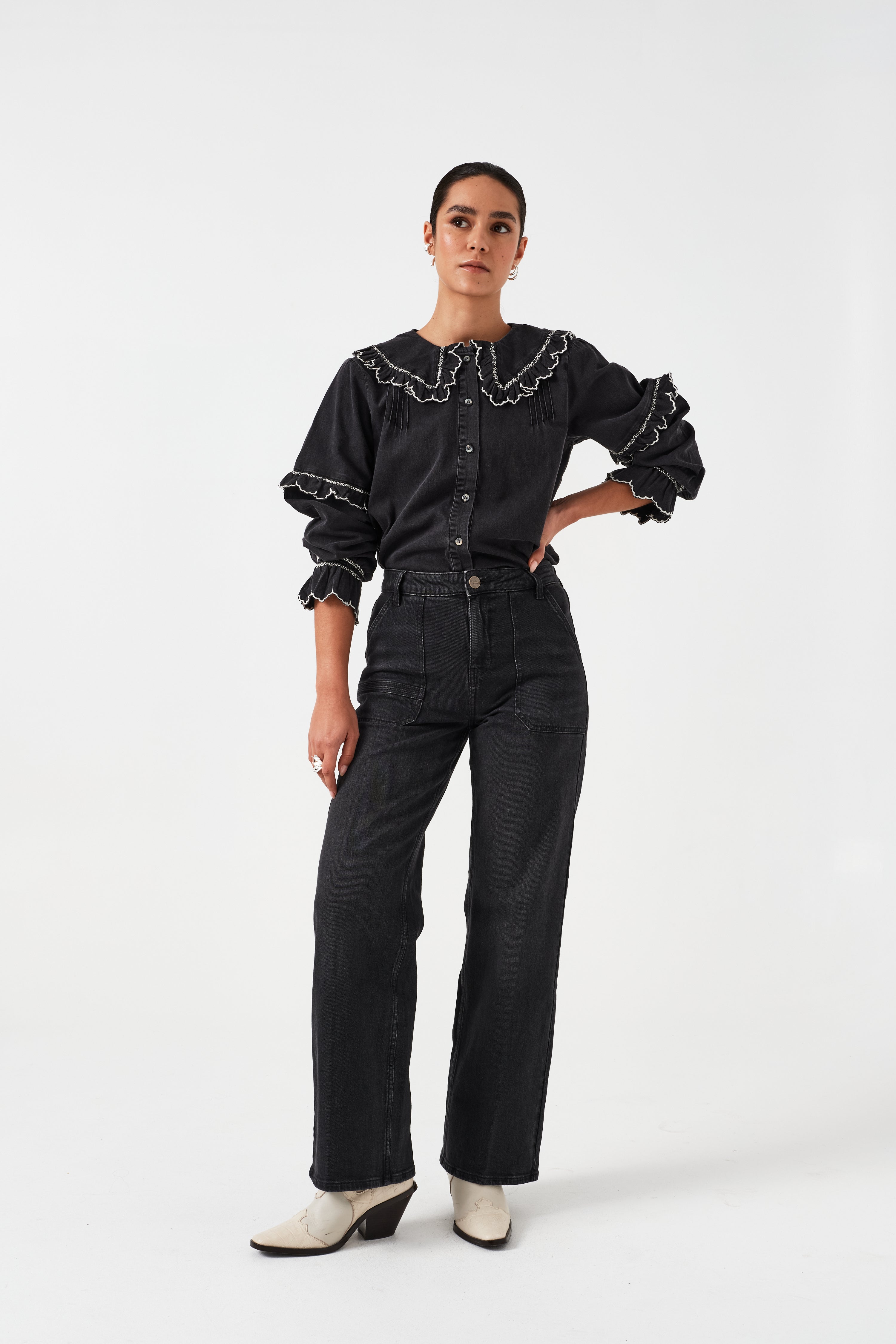 Elodie Full Length Jean in Vintage Black - seventy + mochi