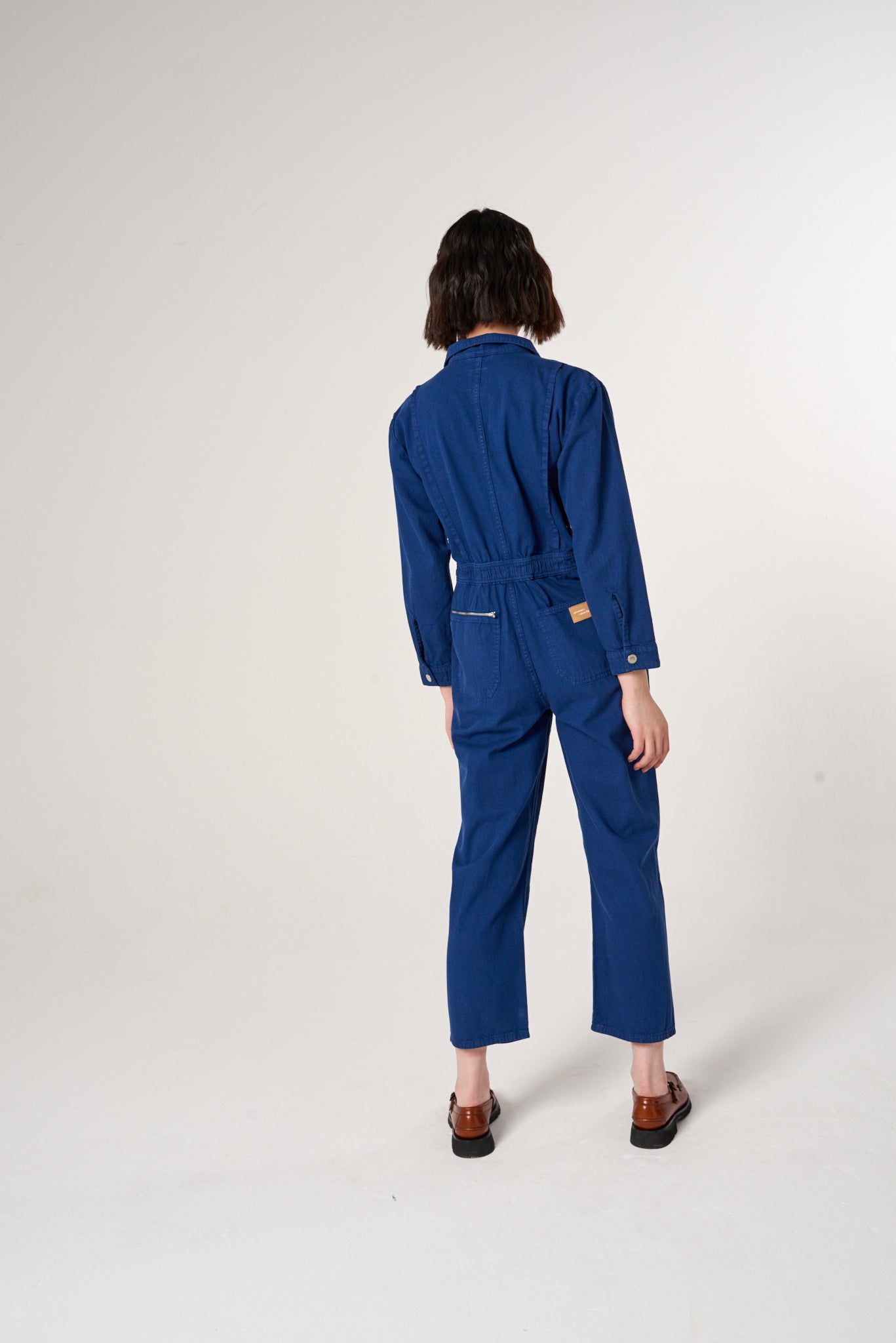 Indie Jumpsuit in Workwear Blue - seventy + mochi