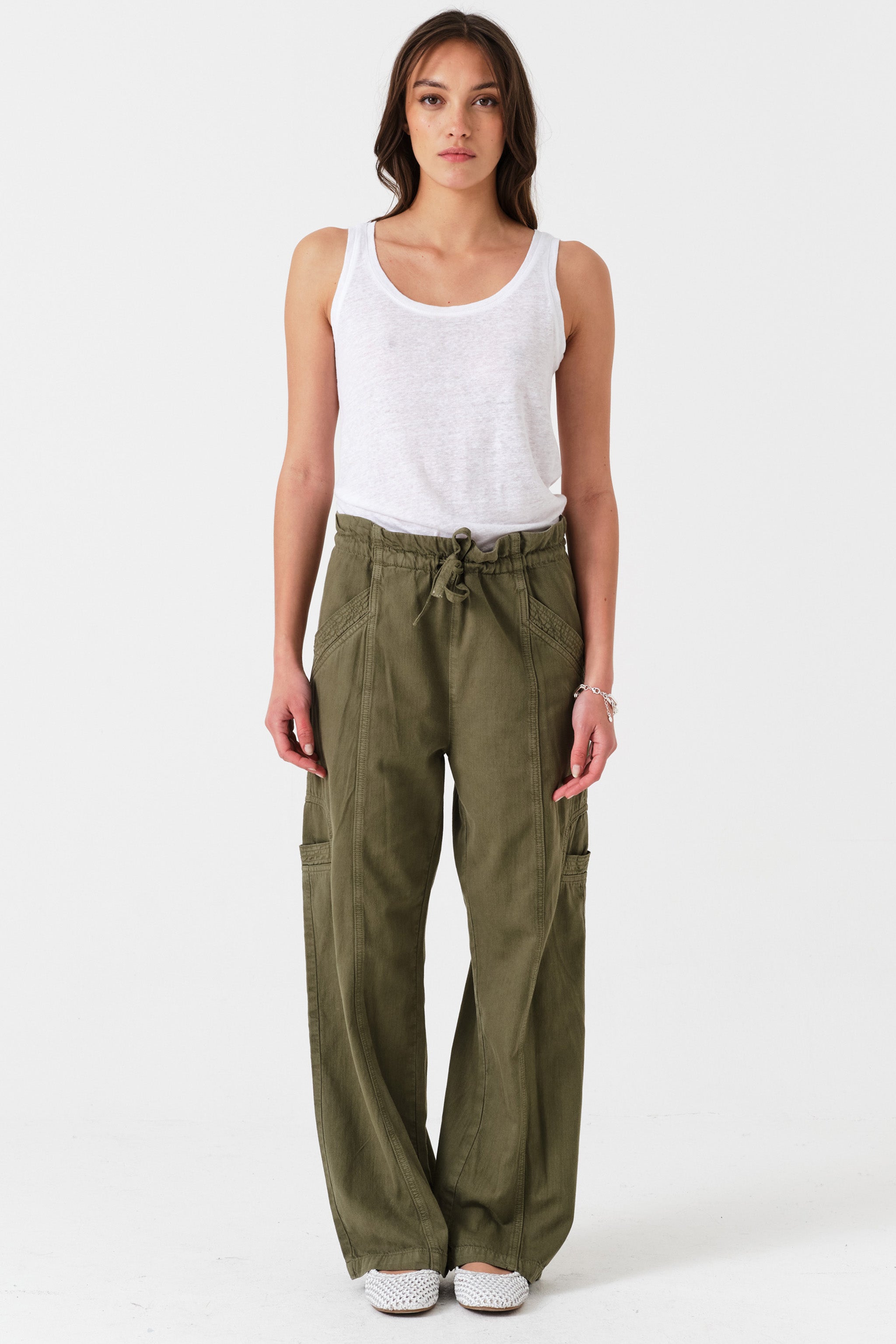 Juno Pant in Khaki - seventy + mochi