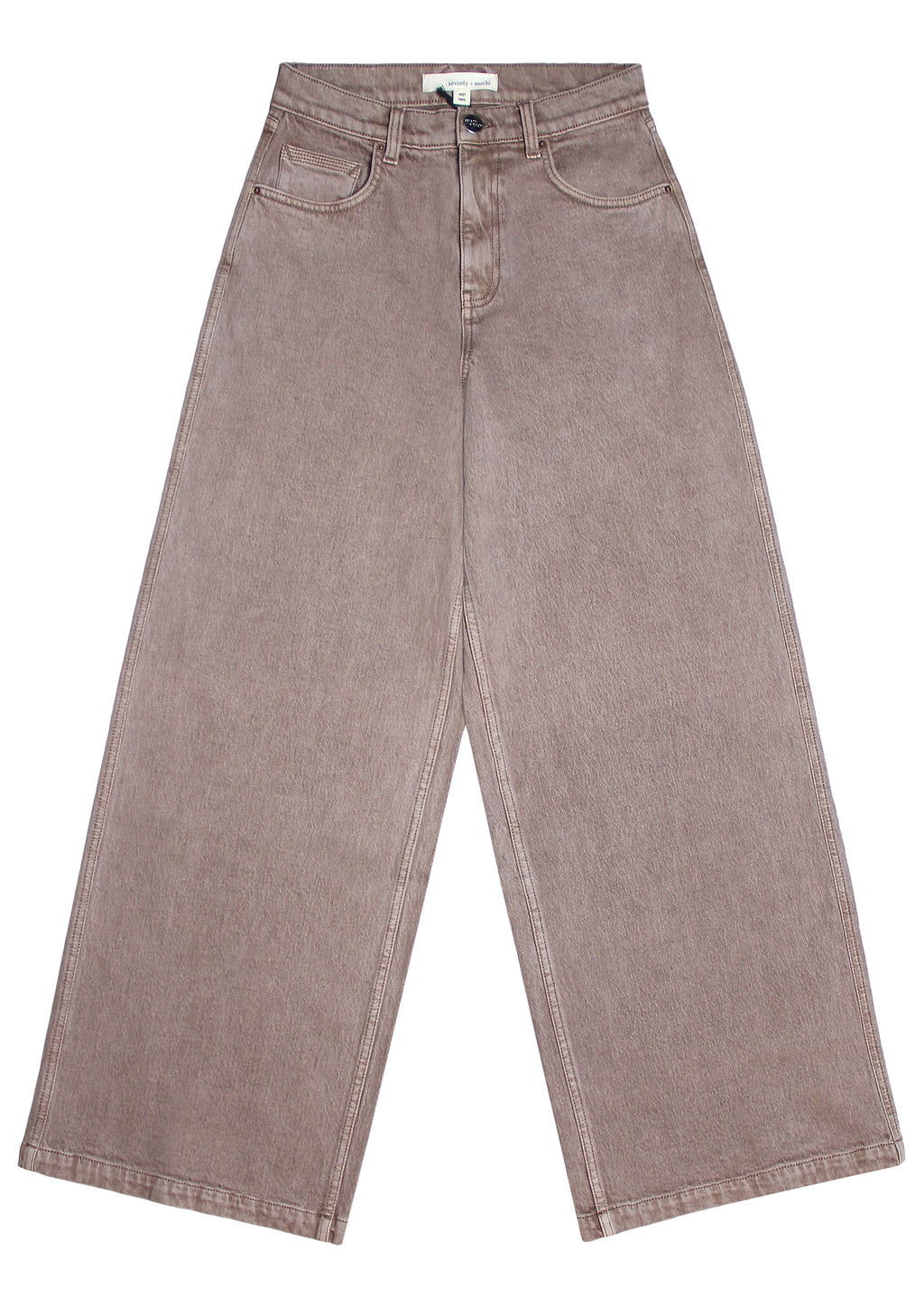 Bay Wide Leg Jean Washed Mocha