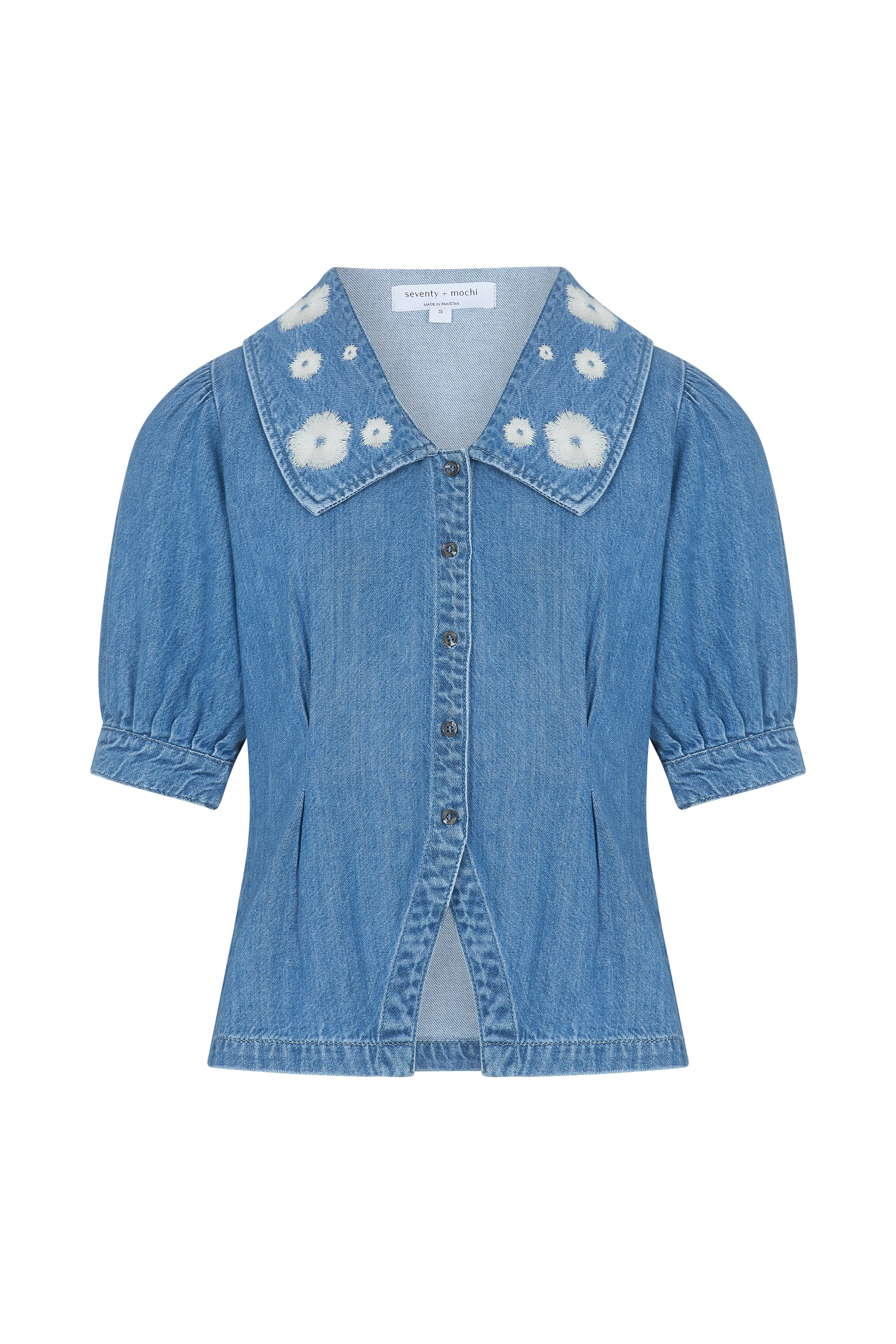 Cassie Top in Malibu Embroidery - seventy + mochi