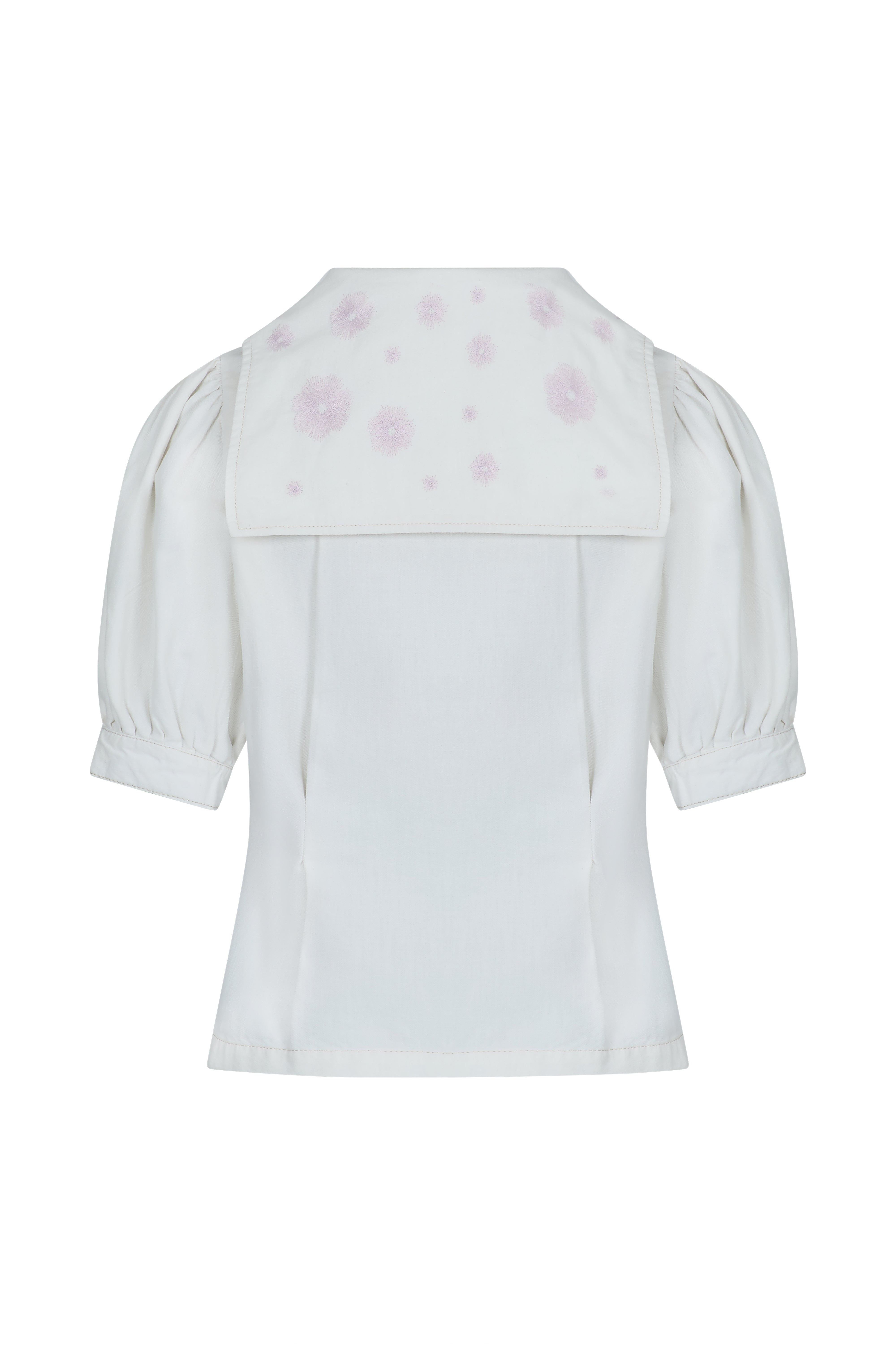 Cassie Top in White Embroidery - seventy + mochi