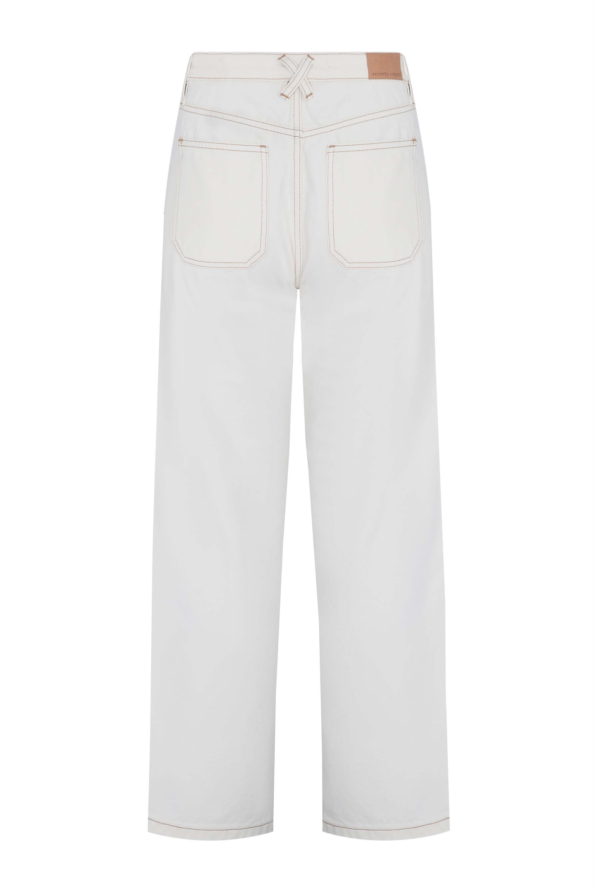 Cara Straight Leg Jean in Ecru