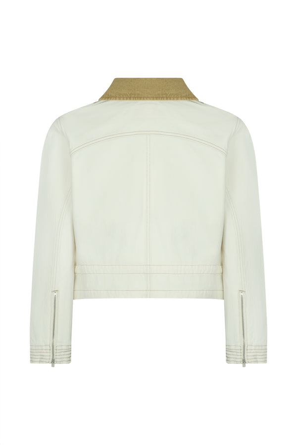 Fai Jacket In Ecru - seventy + mochi