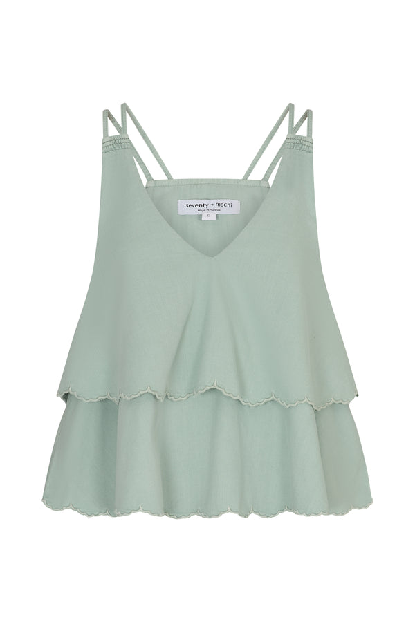 Gilly Vest In Sage - seventy + mochi
