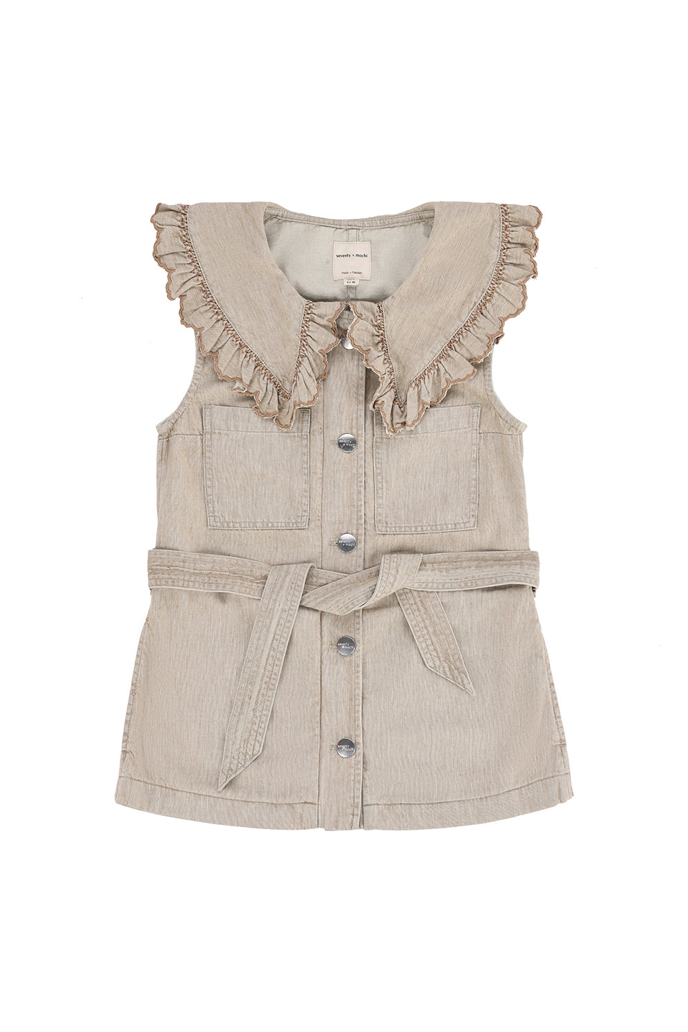 Phoebe Waistcoat in Sand Linen