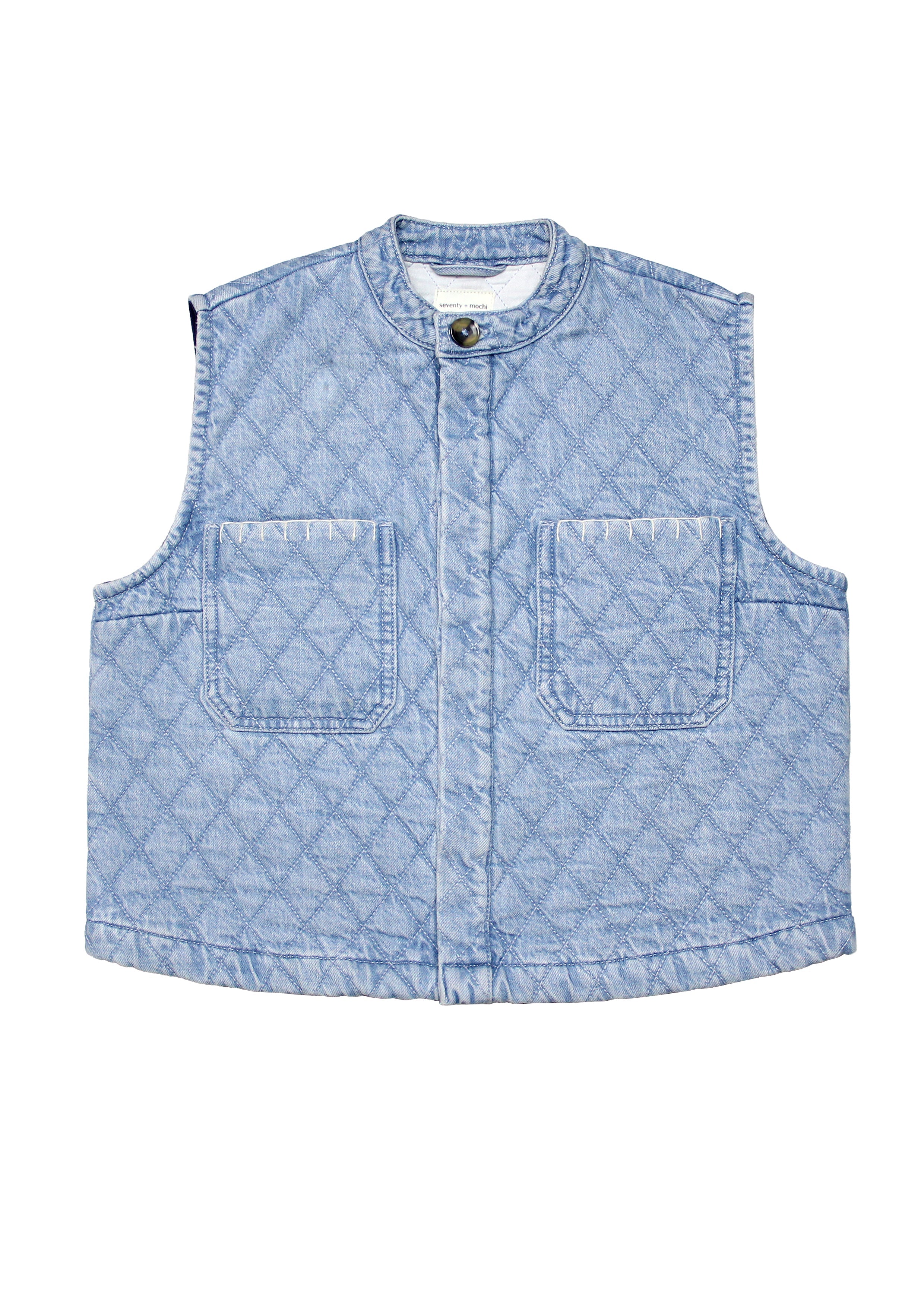 Quilted Pablo Waistcoat in Summer Sky