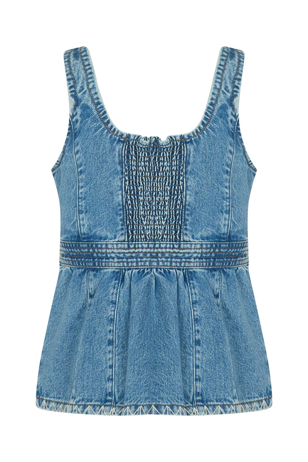Sasha Corset Top In Malibu - seventy + mochi