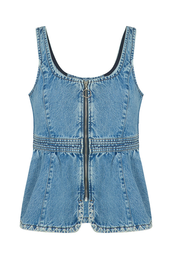 Sasha Corset Top In Malibu - seventy + mochi