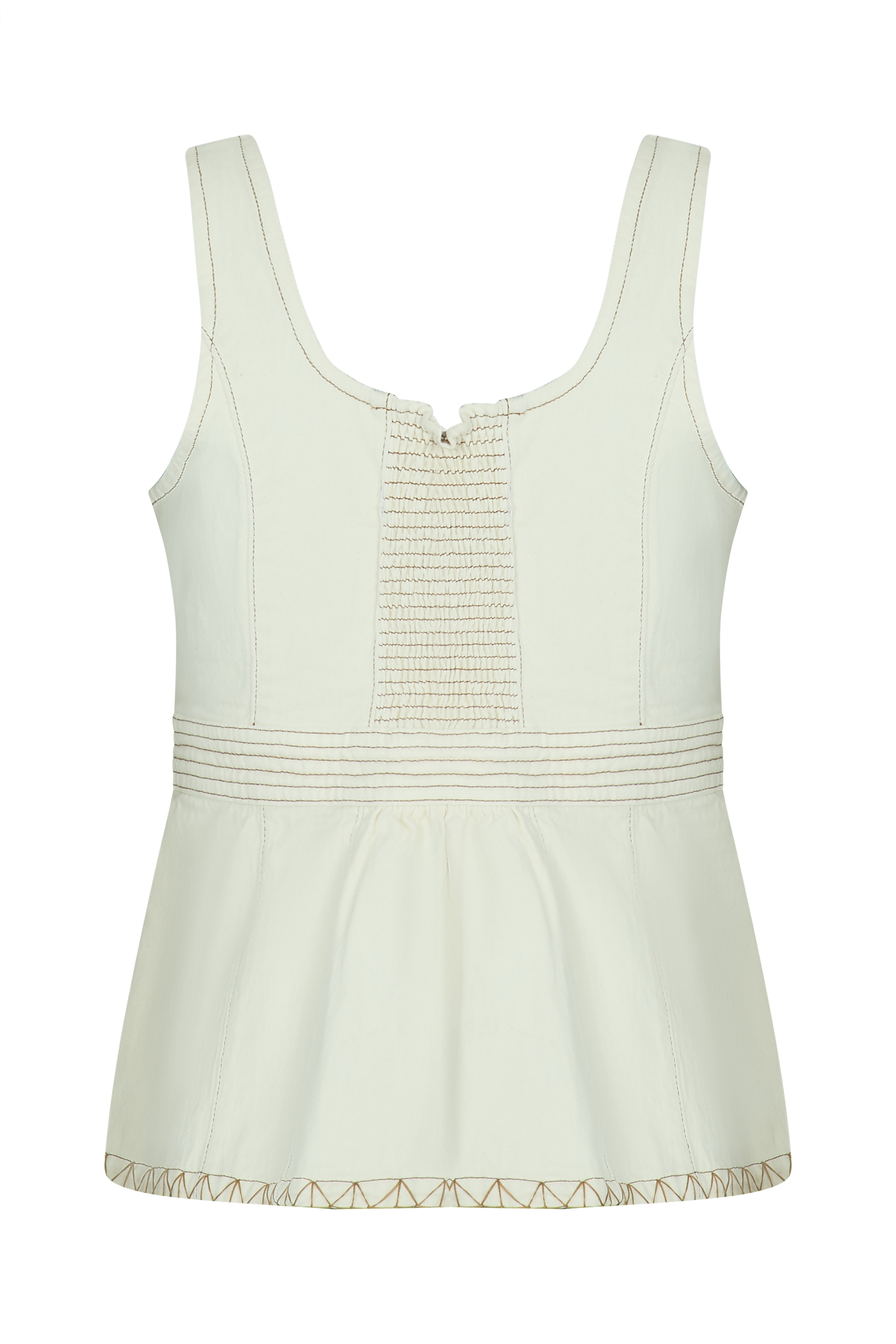 Sasha Corset Top In Ecru - seventy + mochi