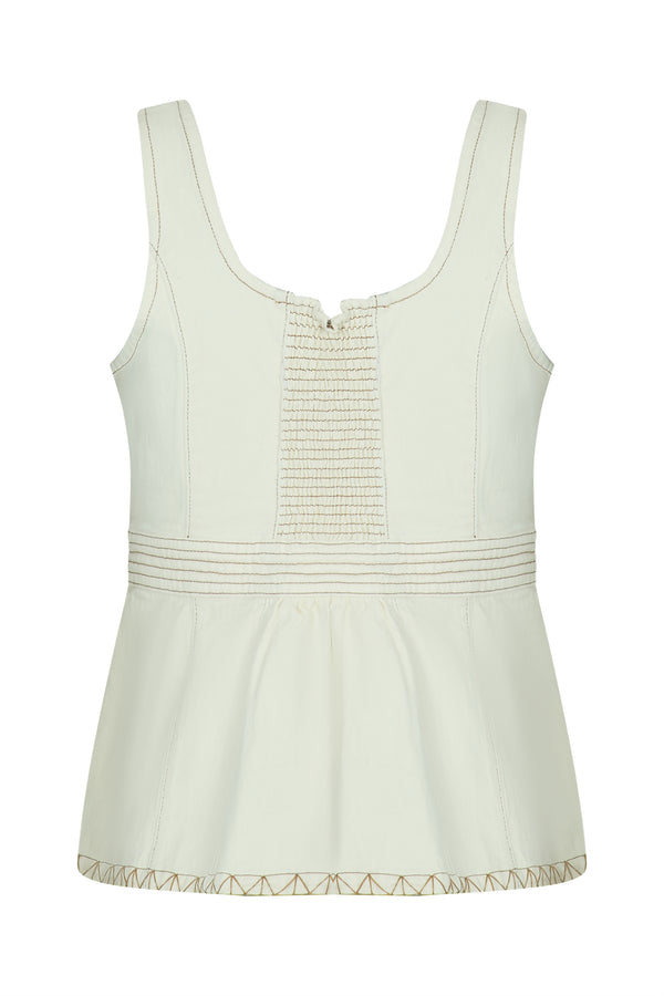 Sasha Corset Top In Ecru - seventy + mochi