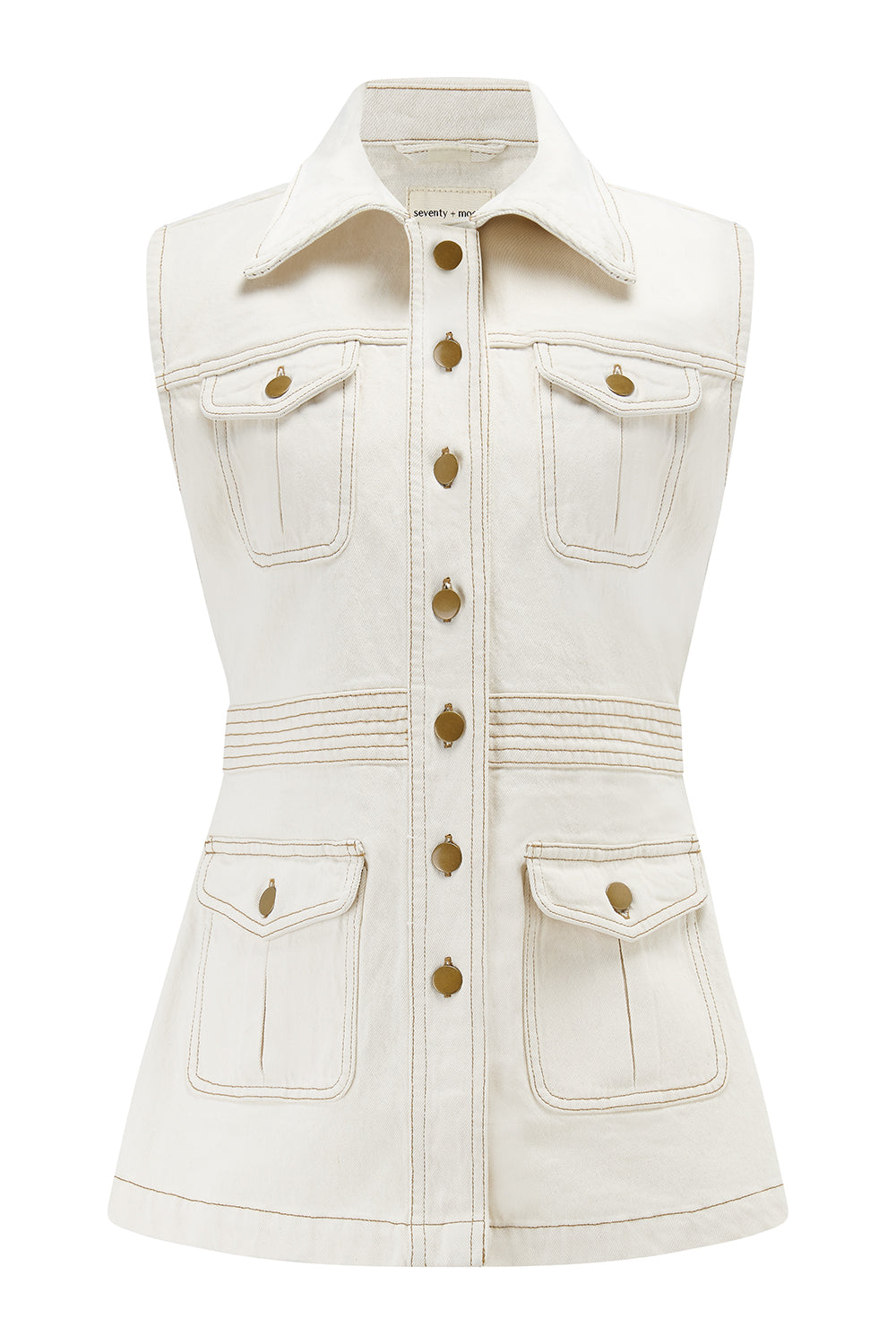 Ani Vest in Ecru