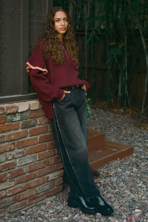 Bo Barrel Leg Zip Jean in Fairbanks - seventy + mochi