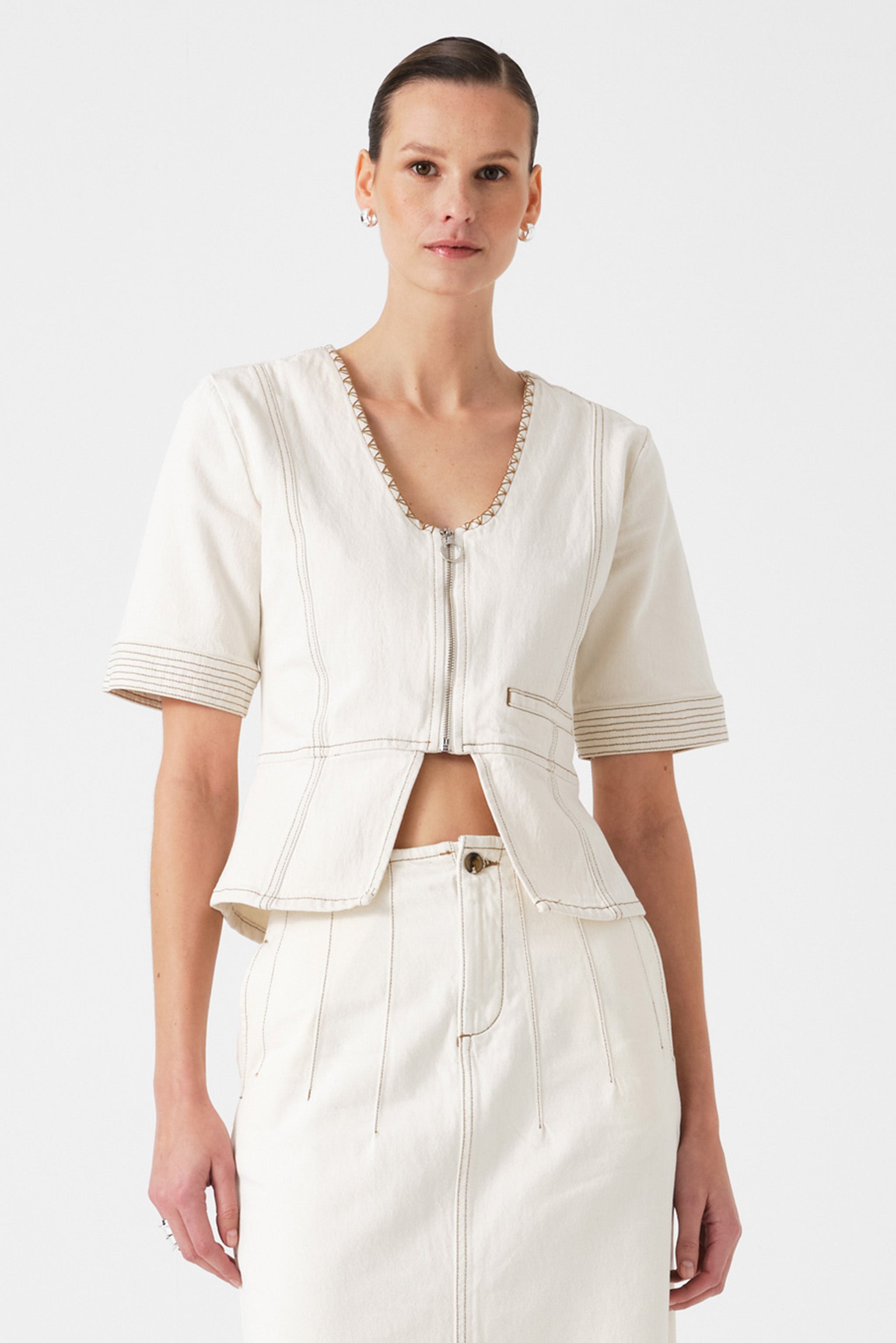 Lea Top in Ecru