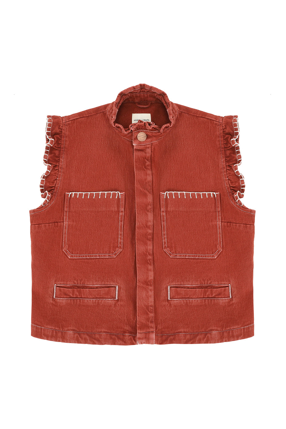 Pablo Waistcoat in Dark Rust - seventy + mochi
