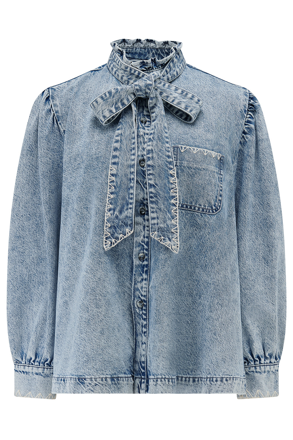 Poet Blouse in Pacific Blue