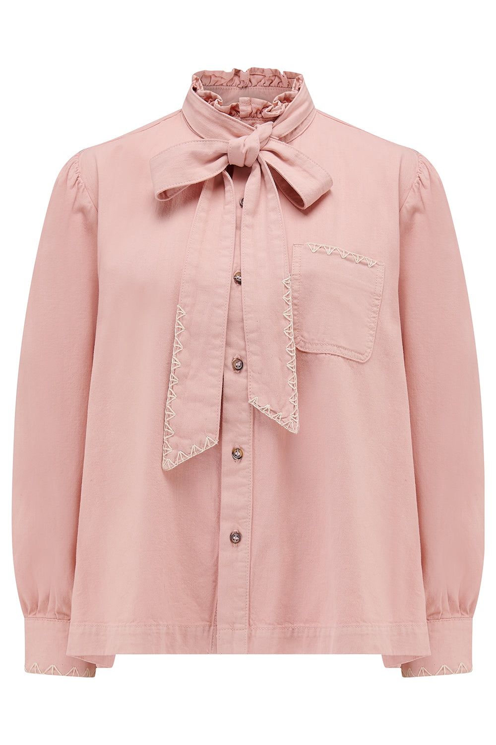 Poet Blouse in Peony Pink