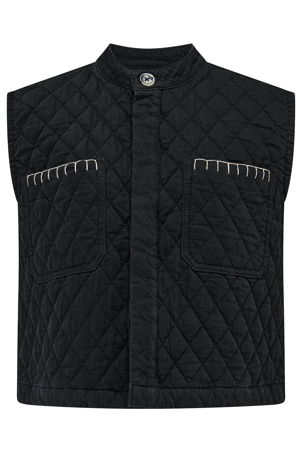 Quilted Pablo Vest in Black