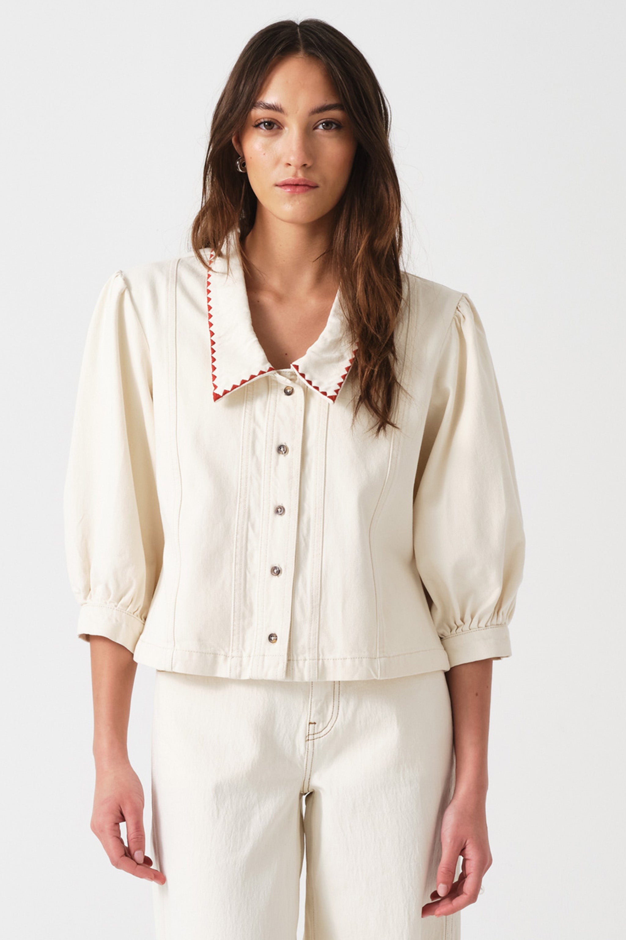 Talia Top in Ecru