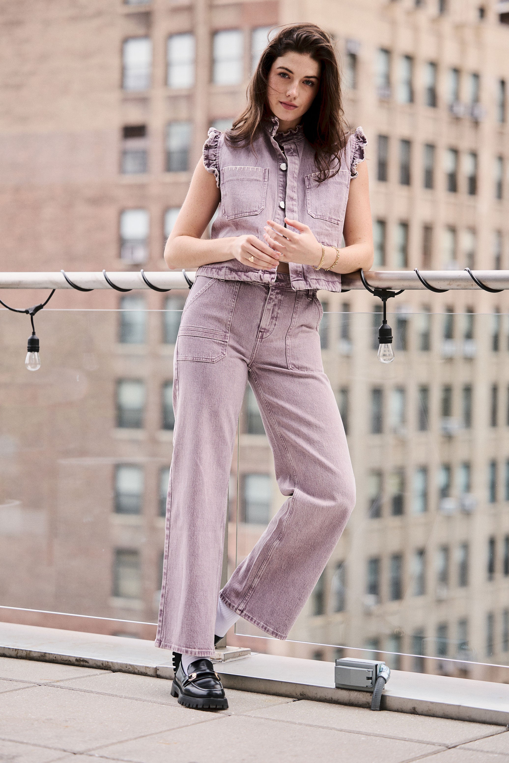 Elodie Full Length Jean in Dusty Lilac - seventy + mochi