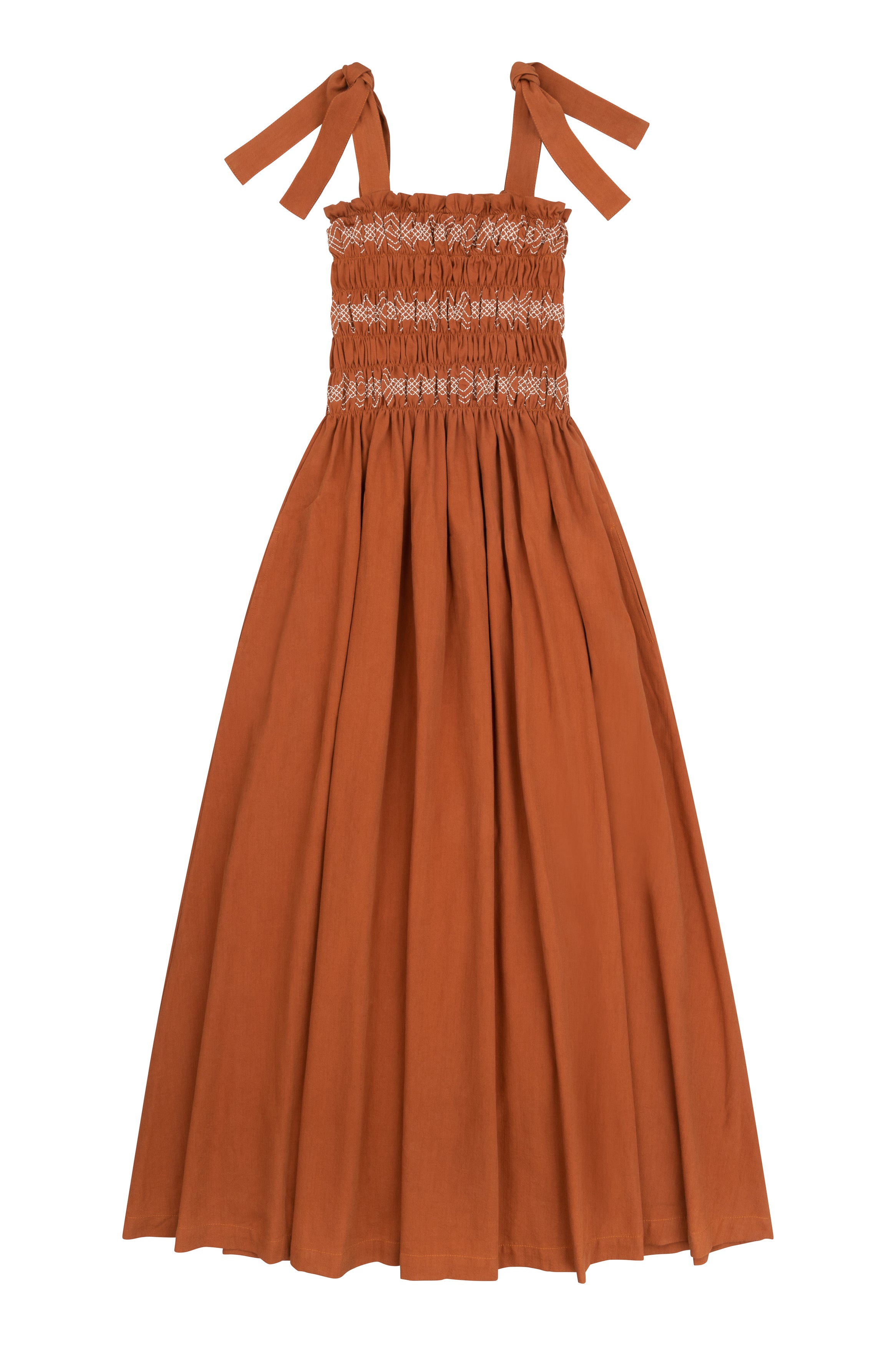 Sally Bandeau Tie Dress in Caramel - seventy + mochi