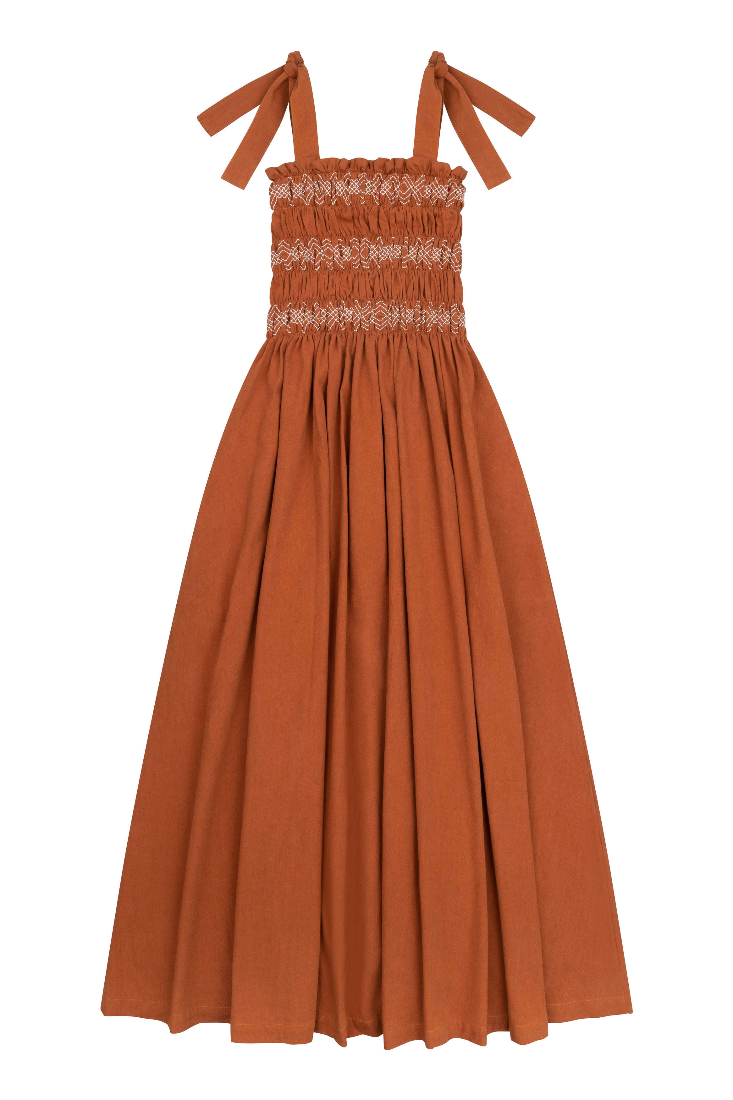 Sally Bandeau Tie Dress in Caramel - seventy + mochi